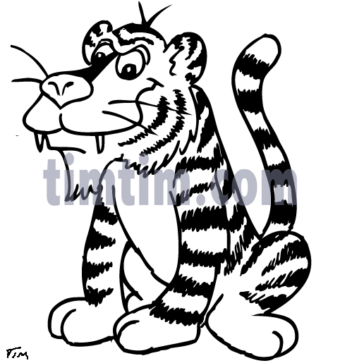 482x515 Free Drawing Of A Tiger Bw From The Category Wild Animals