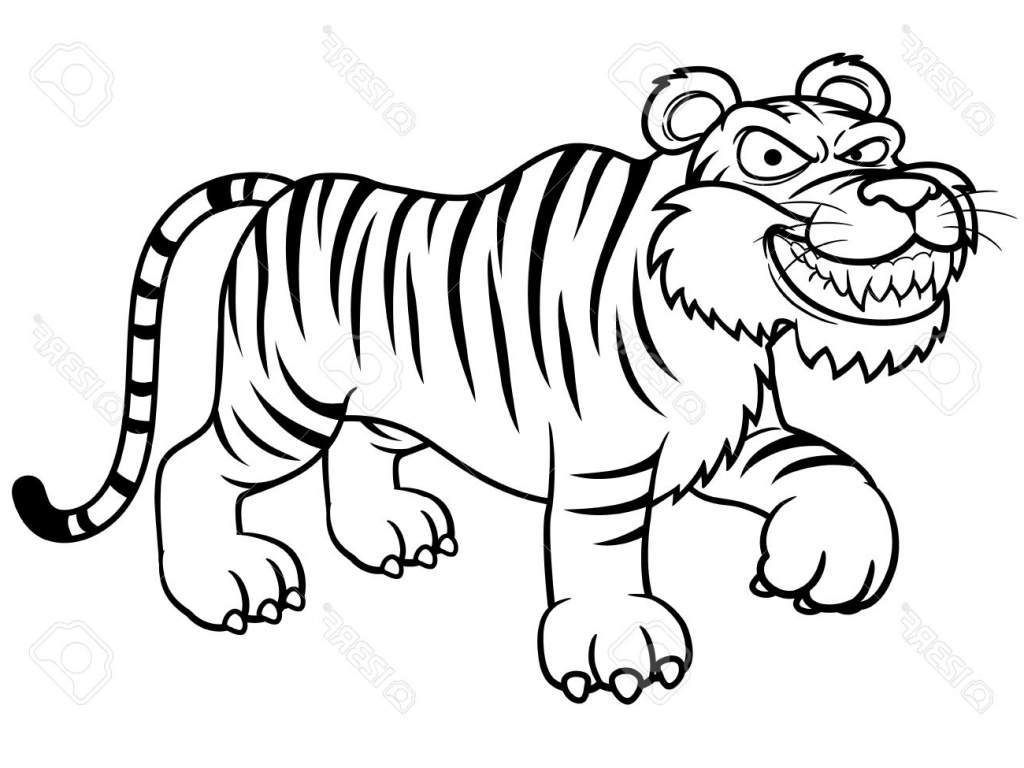1024x768 Cartoon Drawing Of Tiger How To Draw Cartoon Tiger Cub Drawing