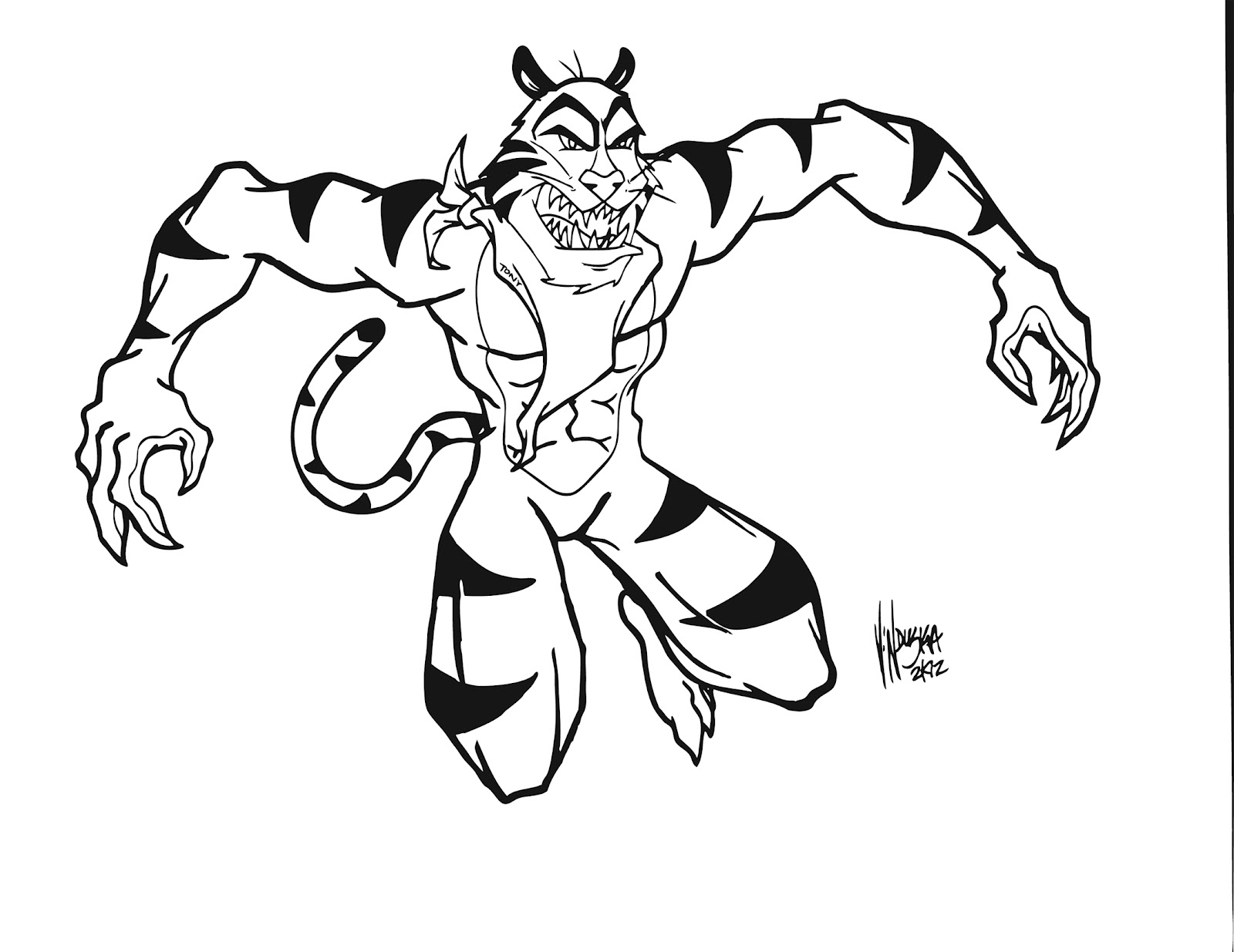 1600x1235 Easy Tiger Drawings Tony The Final With Drawing