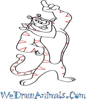 300x350 How To Draw Tony The Tiger