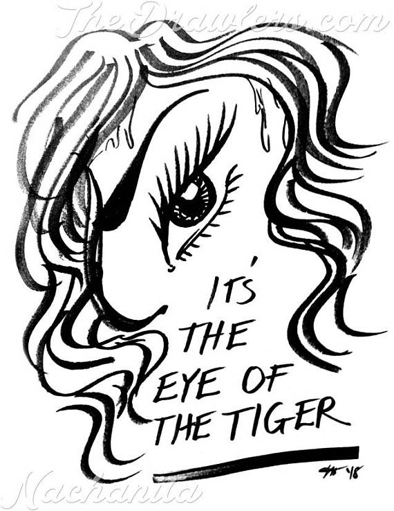 570x738 It's The Eye Of The Tiger Art Print By Nachanita