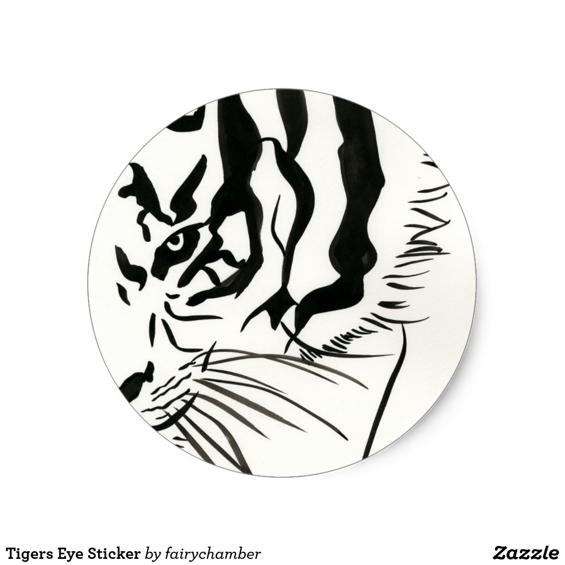 1106x1106 Tigers Eye Sticker Art By Niina Niskanen Tigers