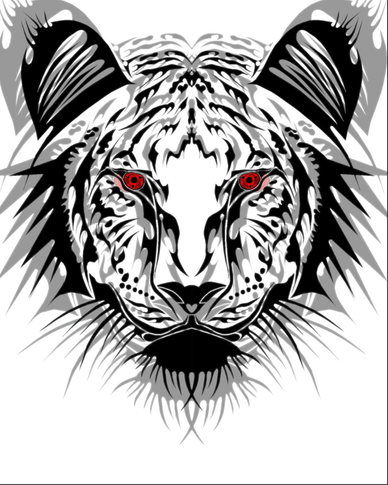 1280x1600 Tribal Tiger Sharingan Eyes By Auronff10