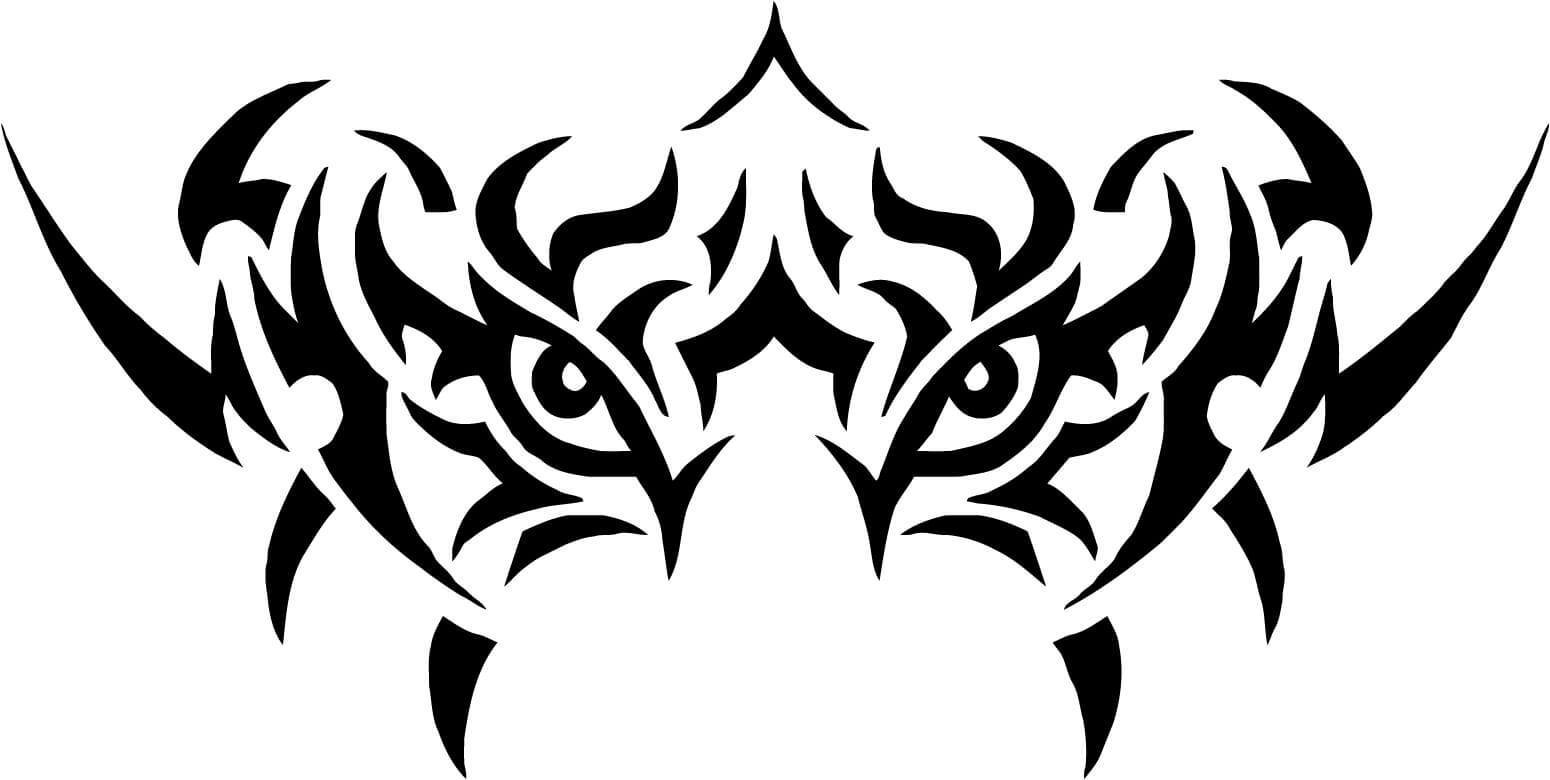 1550x780 Tiger Eyes Car Tribal Tattoo