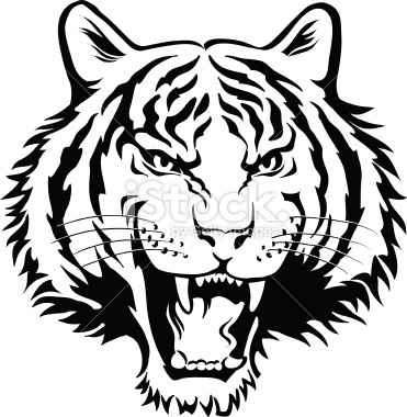 371x380 Tiger Head Clipart Black And White Letters