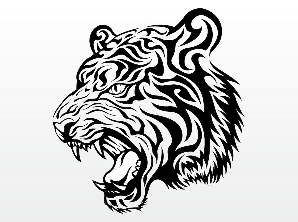 1024x765 Tiger Head Vector Graphic Vector Art Amp Graphics