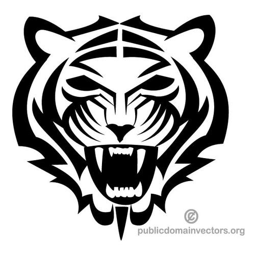 500x500 Tiger Mascot Clip Art Public Domain Vectors