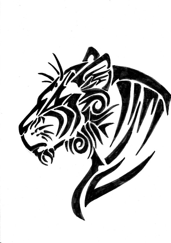 600x849 Tribal Tiger By Greenyfoxy