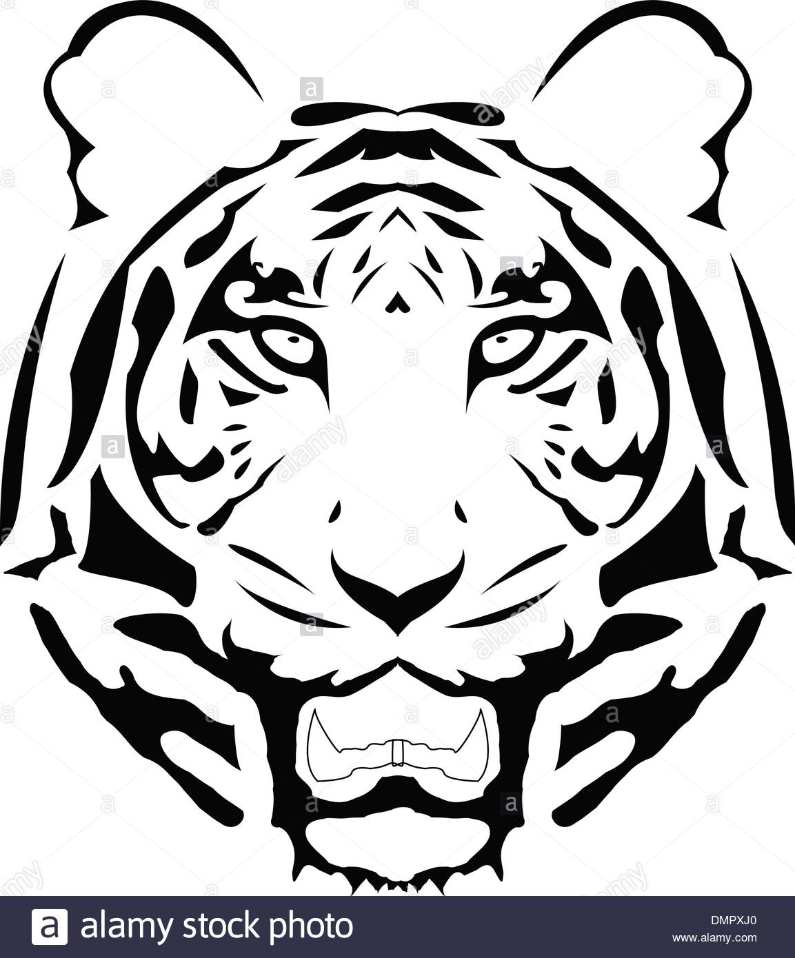 Tiger Head Line Drawing at GetDrawings | Free download