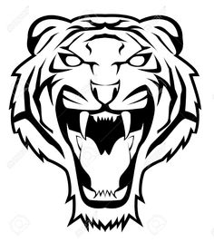236x267 Drawn White Tiger Head