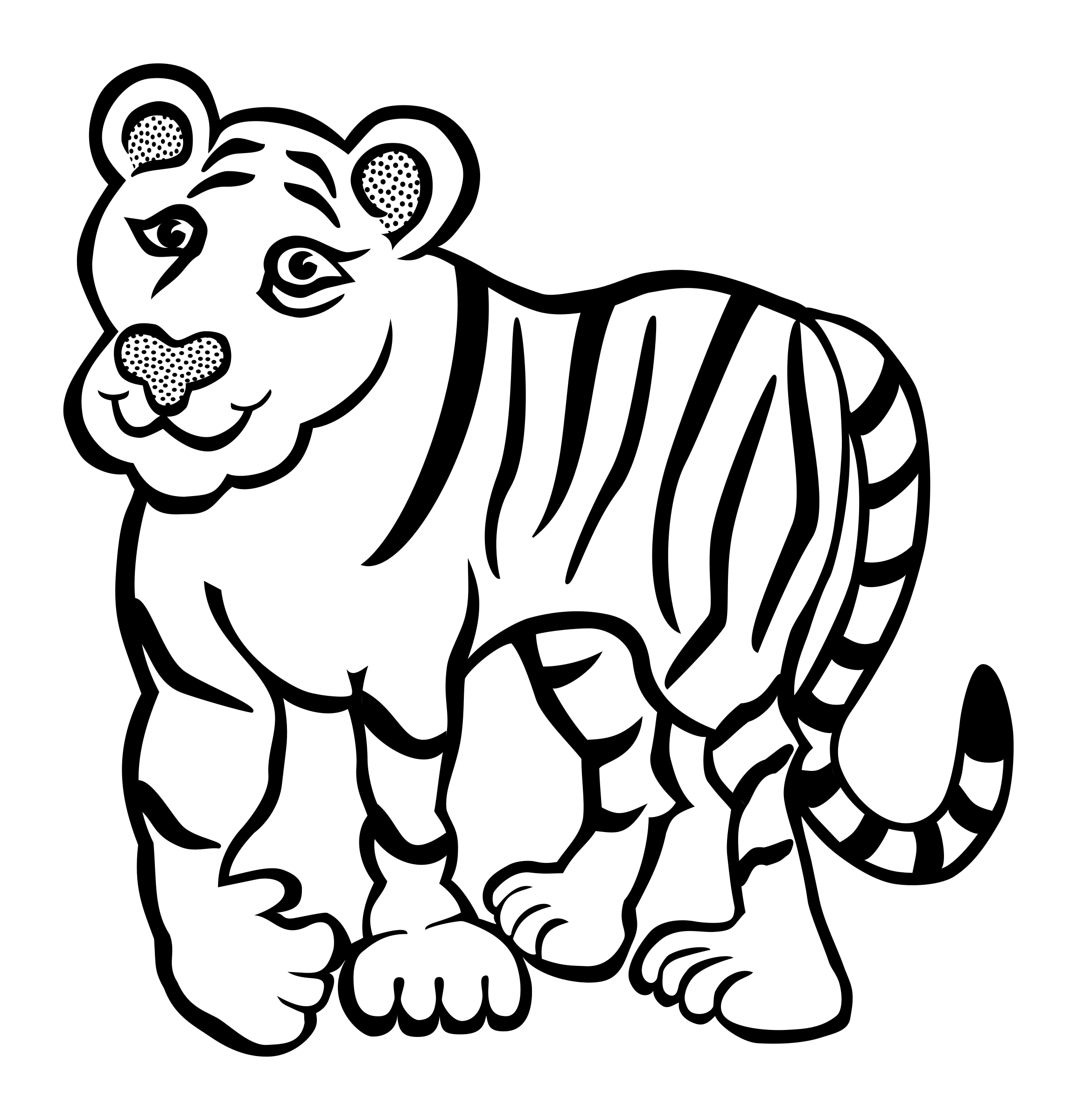 Tiger Line Drawing at GetDrawings | Free download
