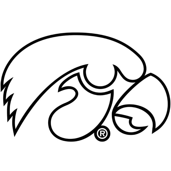 600x600 Hawkeyes Tiger Hawk Outline Decal