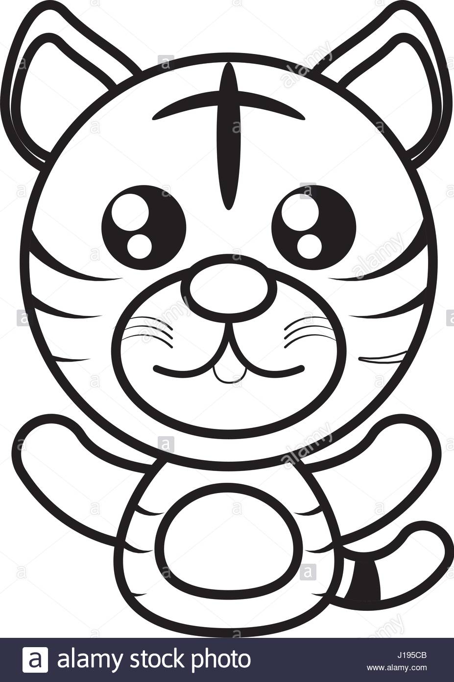 927x1390 Tiger Animal Toy Outline Stock Vector Art Amp Illustration, Vector