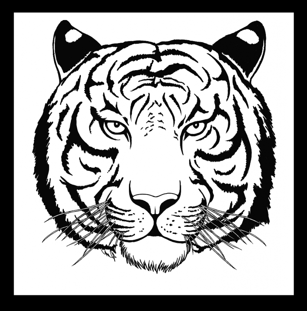 1010x1024 Simple Tiger Face Drawing Simple Tiger Face Drawing