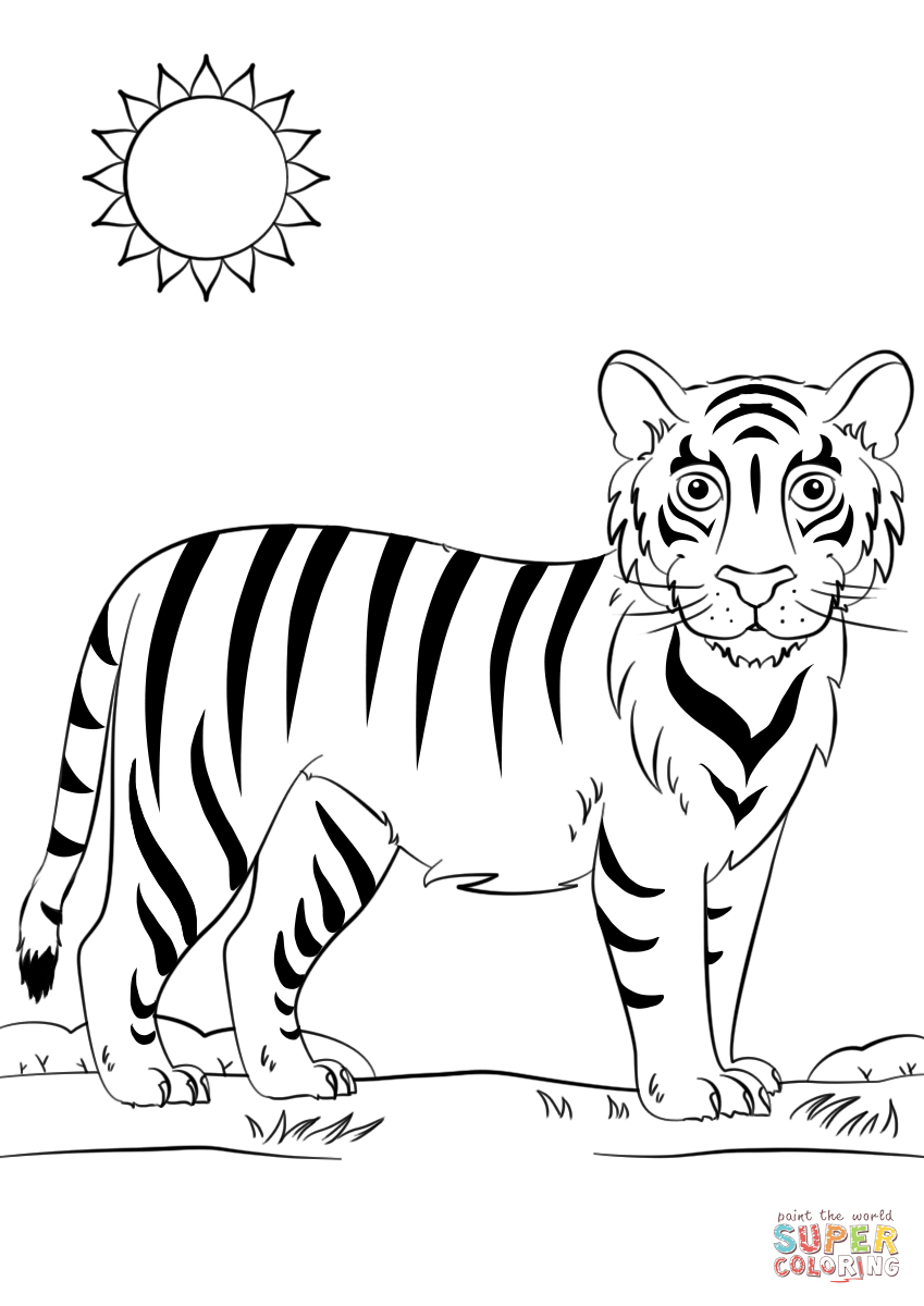 849x1200 Cartoon Tiger Drawing How To Draw A Tiger