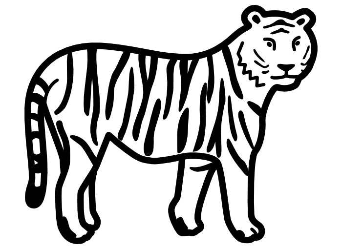 700x510 Tiger Shape Templates, Crafts Amp Colouring Pages Free