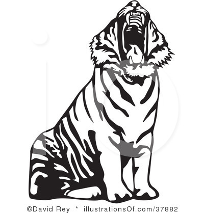 400x420 Roaring Tiger Clipart