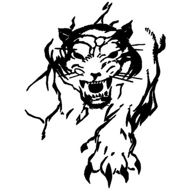 640x640 15.2x20cm Mighty Tiger Cover The Scratch Vinyl Decals Car Stickers