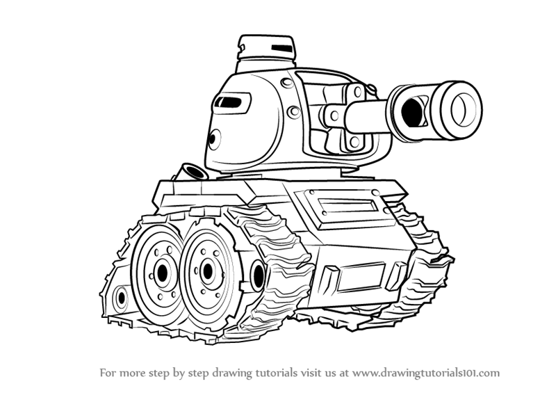 800x565 Learn How To Draw Tank From Boom Beach (Boom Beach) Step By Step