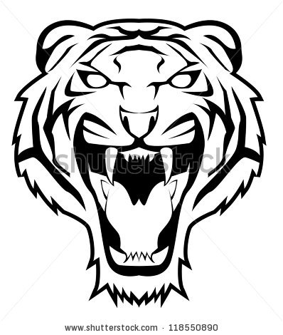 398x470 Drawn Tiger Simple