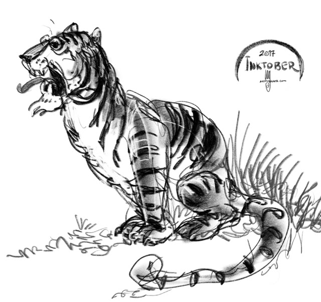 640x603 Tiger Doodle Gesture Drawings Doodles, Tigers