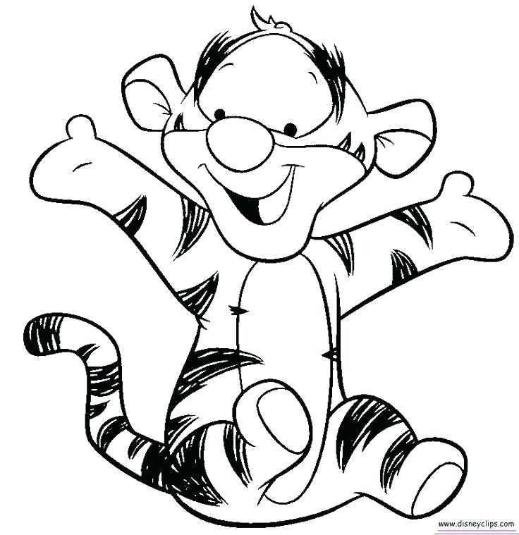 736x759 Tigger Coloring Pages Coloring Pages Baby The Pooh Coloring Pages