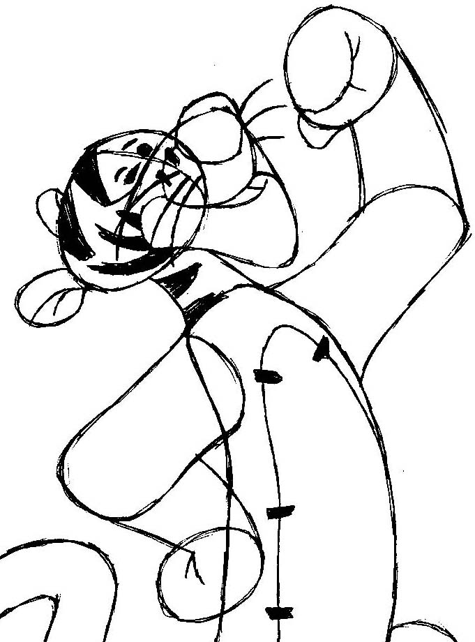 681x920 How Draw Tigger From Winnie The Pooh With Easy Steps How