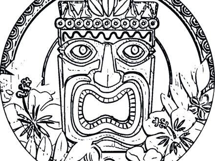 440x330 Minimalist Tiki Coloring Pages Image