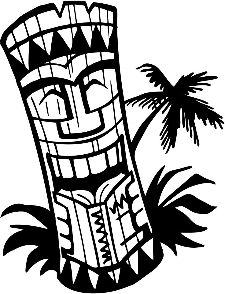 736x960 Hawaii Clipart Tiki Head