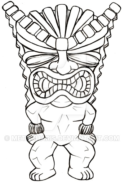 400x588 Tiki Man Tattoo By Metacharis