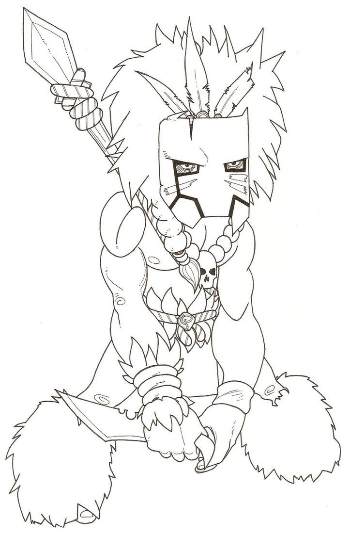 723x1105 Tribal Tiki Man By Strider243