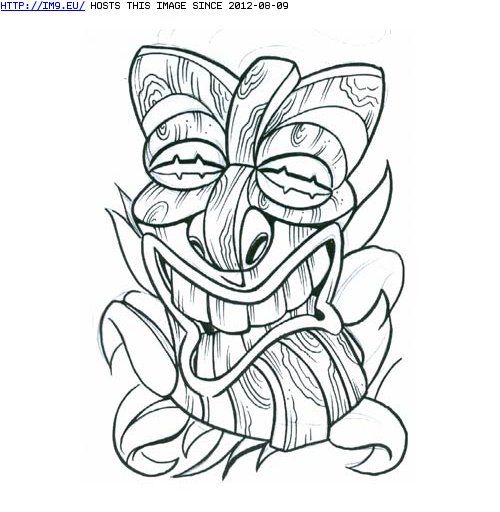 500x512 Collection Of Tiki Mask Tattoo Image