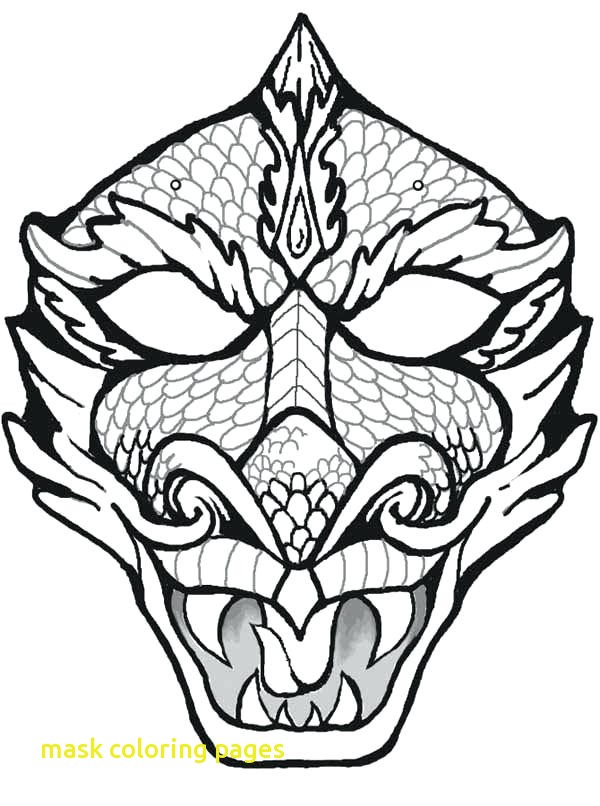 600x806 Mask Coloring Pages