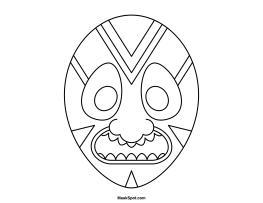 263x203 Printable Tiki Mask