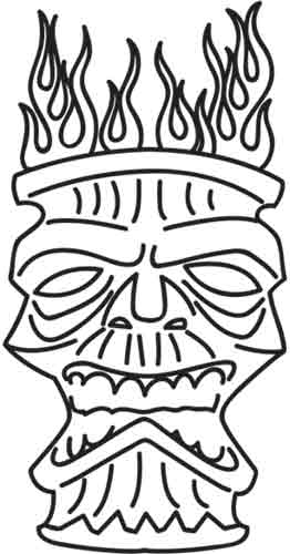 262x500 Tiki Mask Drawings