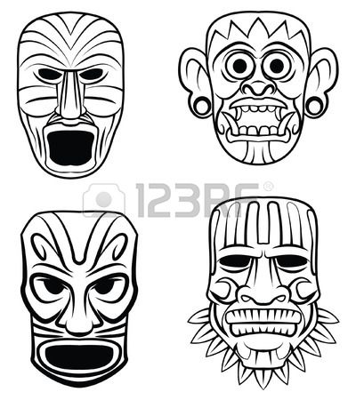 400x450 984 Tiki Mask Stock Illustrations, Cliparts And Royalty Free Tiki