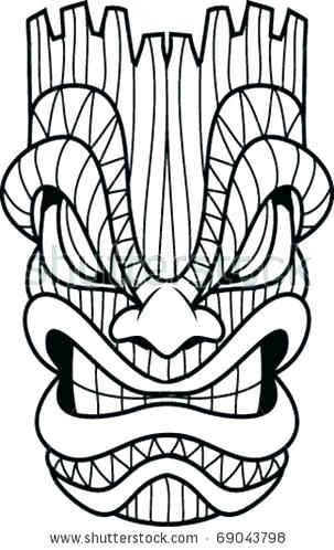 303x498 Tiki Mask Coloring Pages Slavyanskiy.club