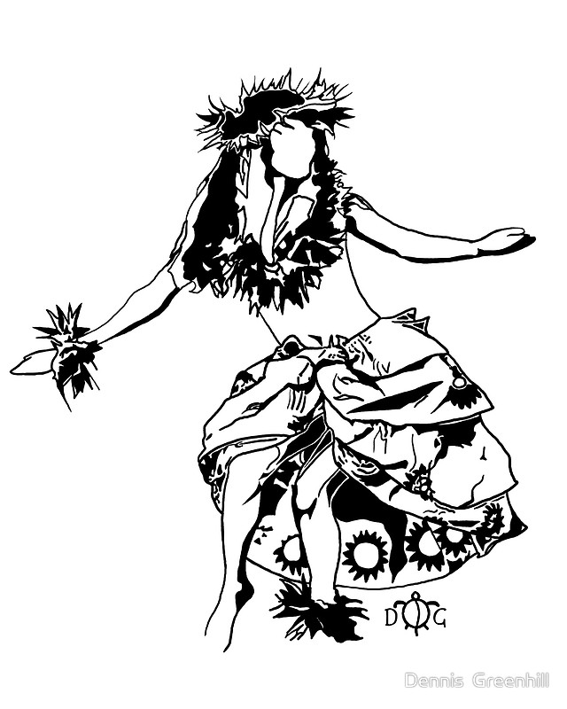 640x800 Hula Dancer 3 By Dennis Greenhill Designs For Bleach Pen T