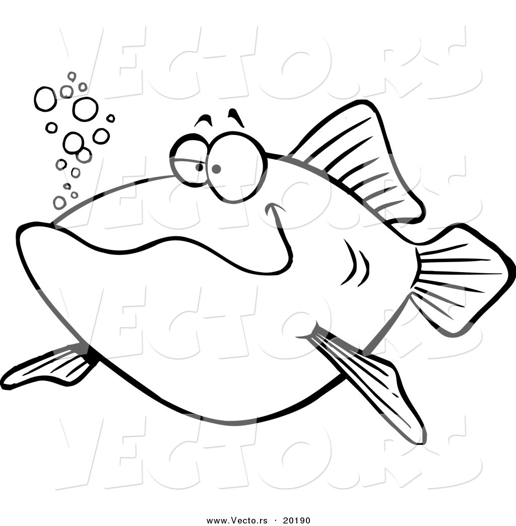 1024x1044 Vector Of A Cartoon Happy Fish