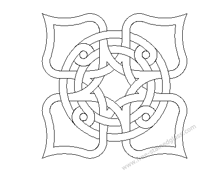 401x348 Stained Glass Coloring Pages Celtic Mosaic Tiles Art
