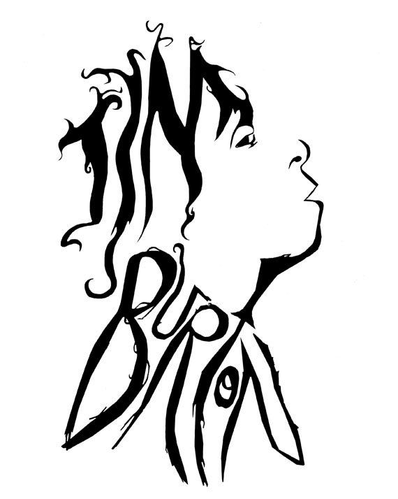 570x714 Tim Burton Typographic Print