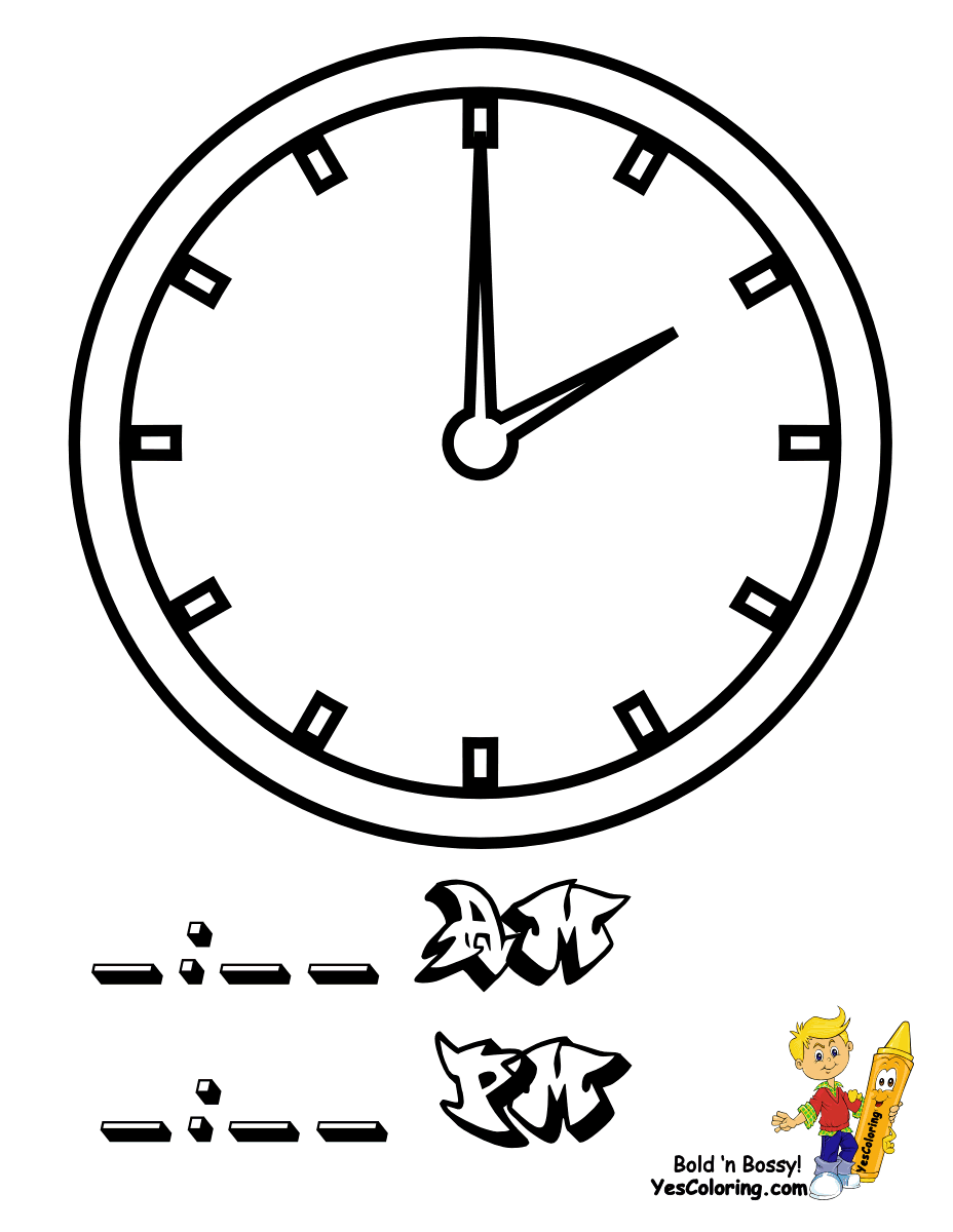 928x1200 Two O'Clock Learning For Kids Clock Drawing
