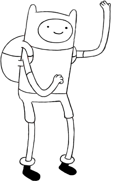 406x622 How To Draw Finn From Adventure Time