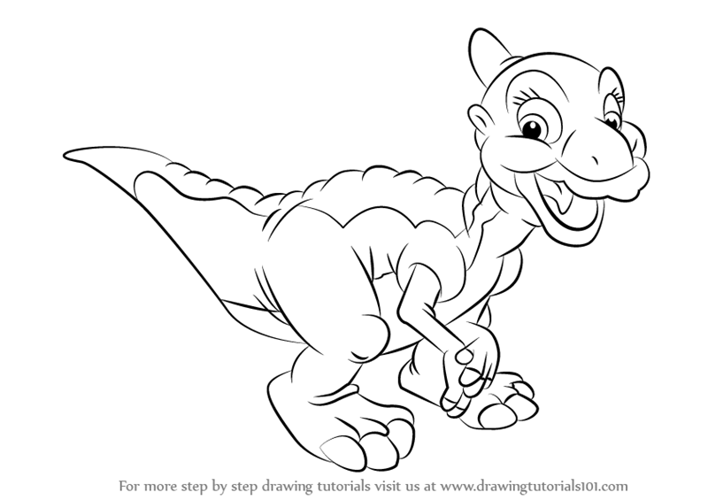 800x565 Learn How To Draw Ducky From The Land Before Time (The Land Before