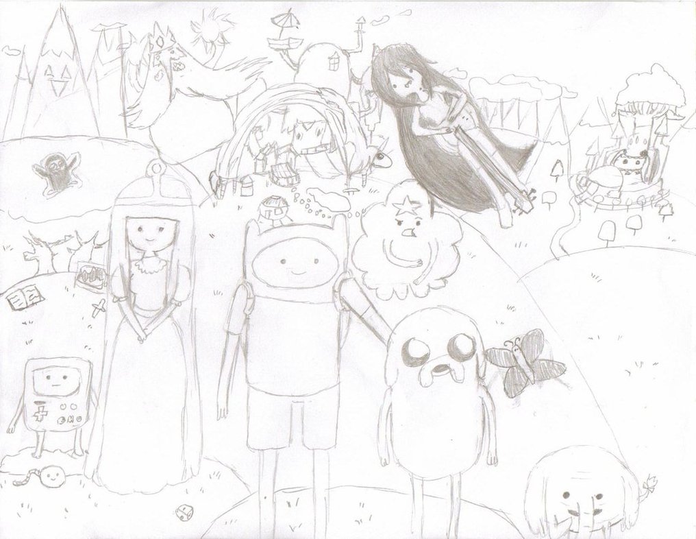 1016x786 Adventure Time Epic Drawing! By Party P