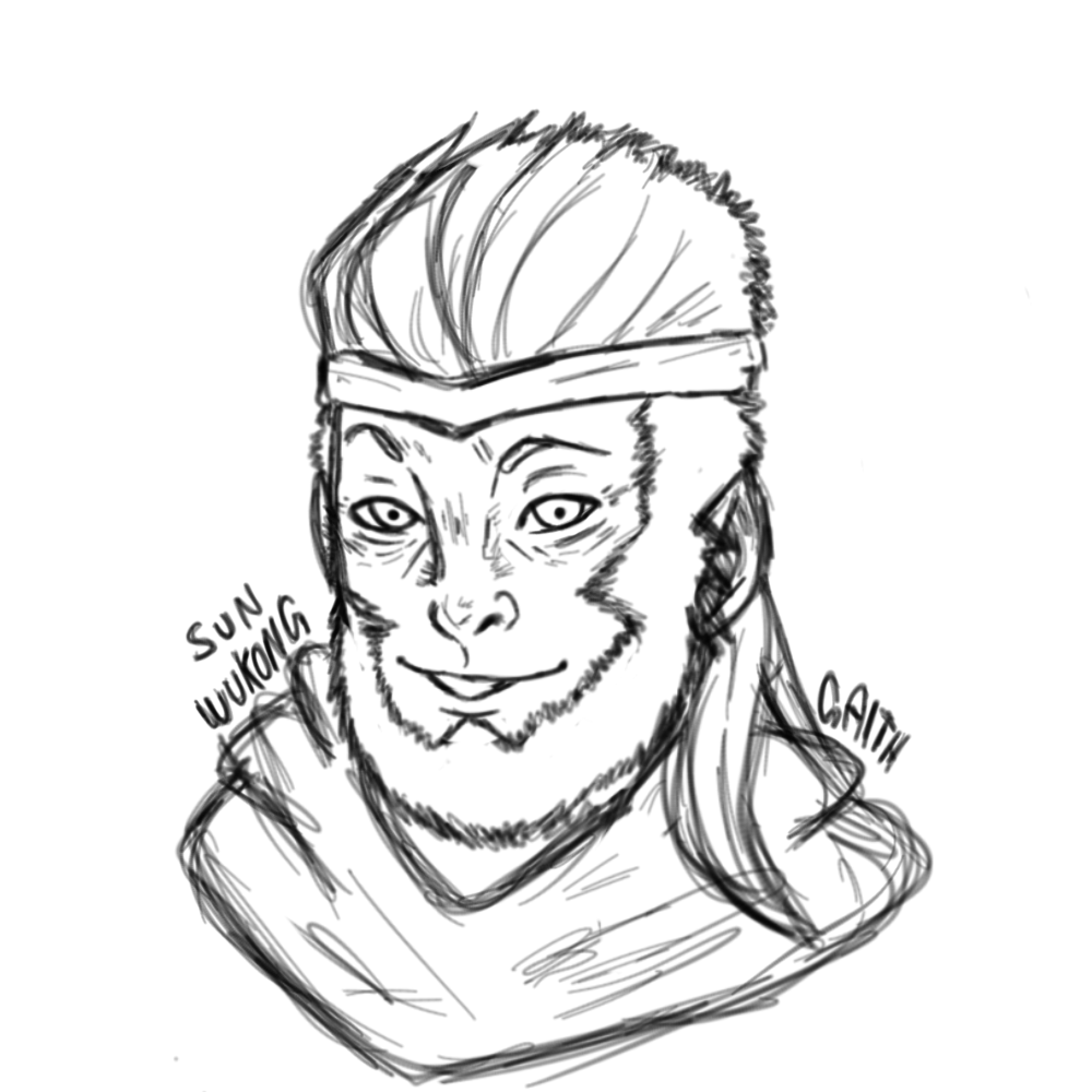 1000x1000 First Time Drawing Sun Wukong Paragon