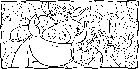 450x225 Pumbaa With Timon Coloring Page Free Printable Coloring Pages