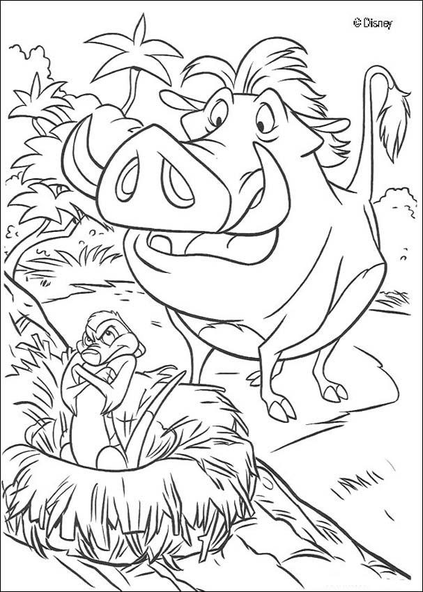 607x850 Timon And Pumbaa Coloring