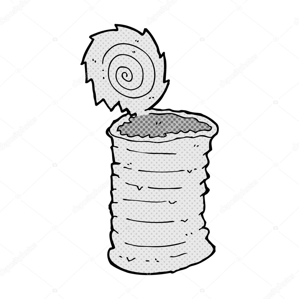 1024x1024 Comic Cartoon Old Tin Can Stock Vector Lineartestpilot