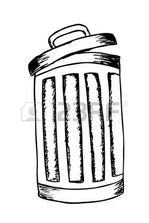 300x450 Hand Draw Sketch, Trash Bin Stock Photo, Picture And Royalty Free